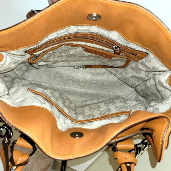 Michael Kors Large Hamilton, tote handbag Leather, Luggage, Silver hardware. - Picture 4 of 13